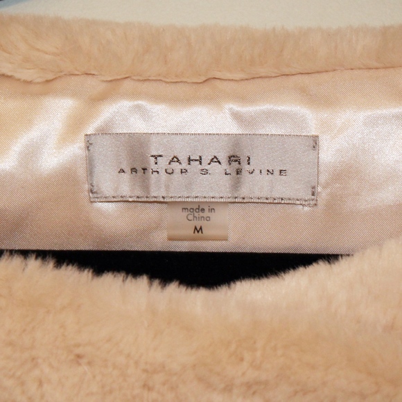 Tahari Faux Fur Caplet - Picture 3 of 5
